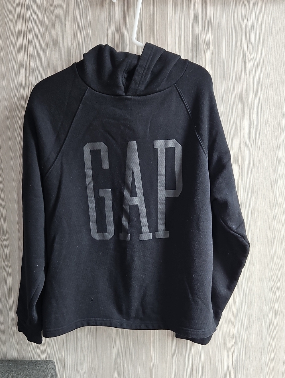 GAP Logo Black Hooded Sweatshirt Size Large